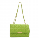 Pu Naiste Kott Mood K&auml;sit&ouml;&ouml; V&auml;ike Ruudukujuline Kott Tekstuur Kett &Otilde;lakott Ni&scaron;&scaron; Mitmek&uuml;lgne S&otilde;numikott roheline