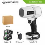 ONEGREEN 2000W harjadeta elektriline turbo puhur jet-ventilaator 200M/S k&auml;eshoitav &otilde;hupuhur v&auml;givaldne puhumist&ouml;&ouml;riist Makita 18V akule 2 588VF Battery Set
