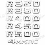 3D ABS Autopagasniku T&auml;hed Embleem M&auml;rk Kleebised Kleebis Mercedes Benz R Klass R450 R320 R350 R400 R500 R63 W251 4MATIC R500 h&otilde;be