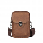 Meeste mobiiltelefonikott PU nahast &uuml;he &otilde;laga v&auml;ike kott vaba aja veetmiseks mini v&ouml;&ouml;kott Crazy Horse nahast sigaretikott 11.5cm*4cm*17cm must
