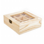 9 sektsiooni hoiukarp Organiseerija Suhkrukoti konteiner Ehete tarvikute karp 15*15*5cm