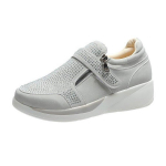 Naiste kristallkiiluga platvormkingad, t&otilde;mblukuga, vulkaniseeritud tossud, naiste konksuga, naiste vabaaja, naiste mugavus, mood g76 37 hall v&auml;rv