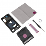 Keskmine raam Bezel Galaxy S21 Plus telefoni korpuse jaoks Keskmine raam Bezel plaat Metallist asendus must