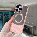 Peegel&uuml;mbris iPhone 16 15 Pro Max 14 Plus 13 12 11 jaoks, MagSafe magnetiline juhtmevaba laadimine, moekas meik, kommiv&auml;rvi s&auml;delev telefonikate koos jalatoega iPhone 15 Pro Max h&otilde;be