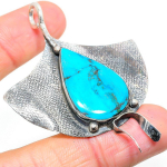 Sleeping Turquoise Handmade 925 Sterling Silver Gift Pendant 2.56 v7h18