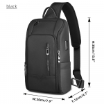 Kangelaslik r&uuml;&uuml;tel multifunktsionaalne crossbody kott meestele veekindel messenger sling kott &auml;ri mood Oxford rinna kott 9,7 iPadile must
