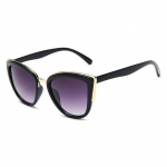 Moodsad kassisilmade p&auml;ikeseprillid Ultraviolettkindlad p&auml;ikeseprillid naistele Vintage gradient p&auml;ikeseprillid Seksikad leopardivarjud lilla
