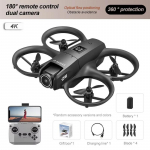 2025 UUS D16 Mini Droon 180&deg; Elektriliselt Reguleeritava 8K HD Kaameraga WiFi Optilise Voolu Droon Tasku Takistuste V&auml;ltimise RC Kvadkopter 4K 1 Battery must