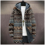 Men's thick zipper pocket jacket with pockets inserted into cotton jacket XXXL