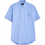 Polo Ralph Lauren Ss24 Hobuse logo tikitud l&uuml;hikeste varrukatega s&auml;rk Meeste s&auml;rgid Harbor-Island-Blue 710793044-003 XS