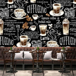 K&auml;sitsi maalitud kohvi tapeet t&ouml;&ouml;stuslik dekoratsioon seinamaal restoran kohvik hotell koogipood taust seinapaber 200 cm(W) x 140 cm(H)