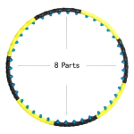 Double Row Magnet Sport Hoop Fitness Massage 7/8 Osaline Magnetic Fitness Hoop harjutusr&otilde;ngas Crossfit treeningvarustus 8Parts yellow
