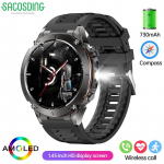 2025 Uus Sisseehitatud GPS V&auml;litingimuste Veekindel Ujumis-Nutikell Meestele Kompass 730mAh Suur Aku Spordi Nutikell