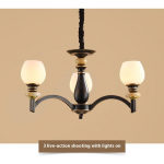 Kaasaegne ja lihtne l&uuml;hter, keraamiline s&ouml;&ouml;gitoa valgusti, kabineti ja magamistoa lamp 3 headlights