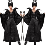 T&auml;iskasvanu Maleficent N&otilde;ia kost&uuml;&uuml;m: Must r&uuml;&uuml; cosplay XX-Large