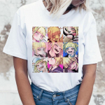 Ahegao Cartoon T-s&auml;rk naiste Harajuku Academia Anime T-s&auml;rk Naljakas Hentai Himiko Toga T-s&auml;rk S