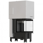 Steel fireplace KRATKI REGNOR 500/500 7 kW &Oslash; 200 3-sided, black thermotec