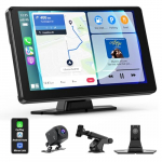 Chamequinho Display Audio, 9-tolline kaasaskantav autoaudio tagakaameraga, integreeritud audio, &uuml;hilduv P4