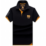 Kvaliteetne meeste ehtsast Paul polo s&auml;rk - L&uuml;hikeste varrukatega, Suvine krae, 100% puuvill, Saadaval pluss suurused 185/XXL (160-175 jin)
