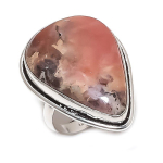 Rhodochrosite Gemstone Handmade 925 Sterling Silver Jewelry Ring Size 7.5 s0d29