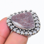 Natural Cappuccino Jasper 925 Sterling Silver Jewelry Ring Size 8.5 e5s27