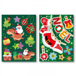 D&eacute;co de No&euml;l fen&ecirc;tre Stickers vitrostatiques 18 pi&egrave;ces