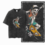 YD SKATE TEEMAGA Tr&uuml;kitud Puuvillane Happega Pestud Graafiline Unisex T-s&auml;rk Lahe SKATEBOARD Streetwear Meeste T-s&auml;rgid Suur Suurus Tee meestele M gray