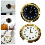 2pcs 1-7/16 Inch (36 mm) Clock Insert With Numerals Face Metal Mini Fit up