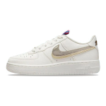 Nike Air Force 1 LV8 GS Off Noir Summit White Laste tossud Roosa-Prime Metallic-Pewter DH9595-001 38.5