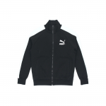 Puma &Uuml;hev&auml;rviline logoprint v&auml;rvikontrastiga p&uuml;stkrae vabaajajakk meestele jakid must 531377-01 S