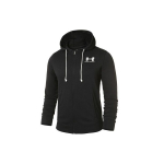 Under Armour Logo Prindiga Lukuga Huppar Jakk Meeste &Uuml;ler&otilde;ivad Must 1370409-001 L