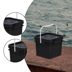 Empty Stackable Square Pail with Lid, Useful in Industrial Settings and Beyond 8L