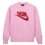Nike X Nigo koost&ouml;&ouml; S&uuml;gis/Talv 2024 &Uuml;mmarguse kaelusega pusa Fliisist pikkade varrukatega dressipluus Meeste dressipluus Roosa FV5942-621 XS