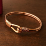 K&auml;sitsi valmistatud vaskk&auml;ev&otilde;ru, reguleeritav haak- ja aaslukustus, minimalistlikud ehted naistele Adjustable vask