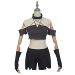 Helluva Cos Boss Cosplay Kost&uuml;&uuml;m Loona Loony Toony Naistele Kaela Vest L&uuml;hikesed P&uuml;ksid &Uuml;likond Must &Uuml;htlane &Uuml;likond Halloweeni Peo R&otilde;ivad M 45-50kg beige