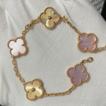 Uus versioon Neljaleheline ristik Viie &otilde;iega k&auml;ev&otilde;ru Naturaalne punane ahhaat Valge p&auml;rlmutter K&auml;ev&otilde;ru Naiste laserk&auml;ev&otilde;ru V Gold