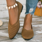 Naiste terava ninaga madalad kingad &uuml;hev&auml;rvilised kootud pealispinnaga peale libistatavad kingad vabaaja hingavad baleriinad naiste madalad kingad mokassiinid naistele 43 &scaron;okolaad