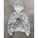 VAYLA Uus Kahepoolne R&otilde;ivas Harajuku Retro Leopardimustriga Moodne L&otilde;tv T&otilde;mblukuga Huppar Meeste T&auml;navahip-hop Vabaaja Dressipluus L valge