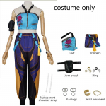 Zoey Cosplay Kost&uuml;&uuml;m Kpop Film Deemonik&uuml;tid Iidol Zoey V&auml;rviline &Uuml;htne Grupp Seksikad Kost&uuml;&uuml;mid Halloweeni jaoks Comic Con XS(150)