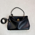 2025 Uue stiiliga Ehtne nahast Rodeo kott Suure mahutavusega Pandlaga Vabaaja Crossbody &Uuml;he &otilde;la kott naistele 29x10x20cm must