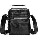 Ehtne nahast &otilde;lakott, Crossbody kott, Vintage meeste crossbody kott, K&otilde;rgetasemeline igap&auml;evane vabaaja meeste kott must