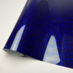 L&auml;ikiv must lilleline s&uuml;sinikkiust auto kleepkile sise- ja v&auml;liskujunduseks 50x150 cm