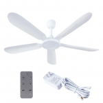 Multifunktsionaalne laeventilaator AC100-240V/DC12V Kaugjuhitav 3-kiiruseline Taimeriga Ventilaator 5 Labaga Toiteadapteriga Ilma Valgustita 1