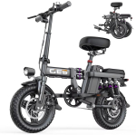 TOOFLY GE5 Elektriline Jalgratas 250W Mootor 48V15AH Liitiumaku Kokkupandav Linna Elektriline Jalgratas 14-tollised Rehvid T&auml;iskasvanute Linna S&otilde;itmiseks E-bike 250W 48V 15AH (Foldable) must