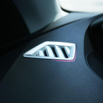 My Good Car 2Pcs ABS Car Styling Instrument Panel Vent Outlet Frame Front air outlet For Peugeot 4008 2017 2018 car Accessories ABS SIilver