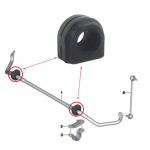 For BMW F06 F07 F10 F11 F12 F18 520d 520i 528i 640i Front Axle Stabilizer Sway Bar Bushing 2 pcs/set