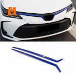 Carbon/Black/Blue/Red For Toyota Corolla Sedan - Accessories Car Front Head center Grille Fence Decor strip Cover must