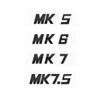 Glossy black 3D ABS Letters MK5 MK6 MK7 MK7.5 Emblem Car Badge Sticker for VW volkswagen GOLF Car Fender Trunk Rear Sticker Glossy black