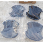For 2009 2010 2011 2012 KIA Cerato/Forte Door Handle Bowl Cover Trim ABS Imitation Carbon Fiber Car Styling auto