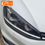Color My Life Volkswagen VW Golf 7 MK7 GTI Esitulede Liist Lamp Kulm Esitulede Kate Liist Dekoratsioon Golf7 GTi jaoks Full Black